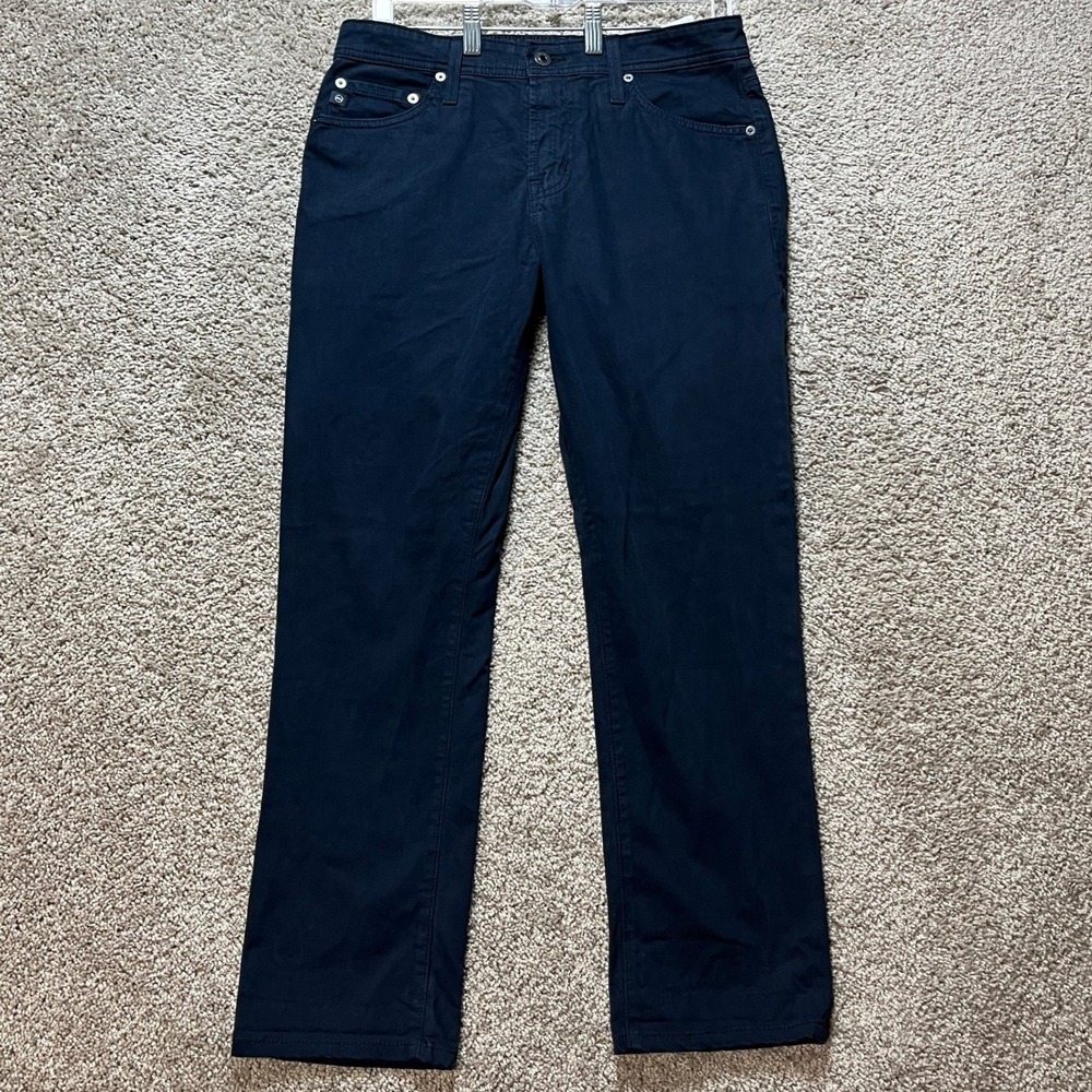 AG Adriano Goldschmied The Everett Pants Mens 30x32 Navy Blue Slim Straight EUC